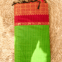 Kalyani Cotton Saree | Purple with Green Border