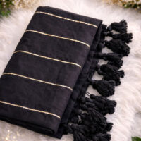 Mul Cotton Saree |
Black Glitter