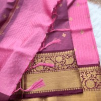 Pink Banarasi Silk Saree