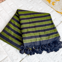 MC-01 Modal Cotton -Green & Black Stripes